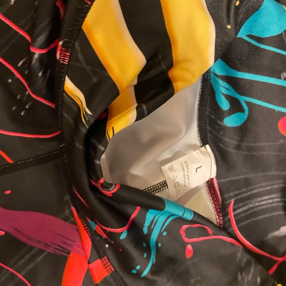 Graffiti and Hearts Vibrant Multi-Color Leggings - Picture 11 of 11